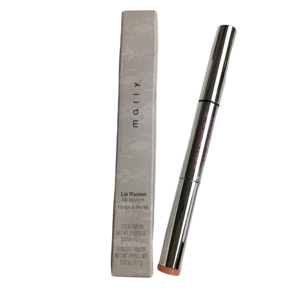 NEW Mally Lip System Duo Illusion Peach Nectar Double Ended Stick Powder